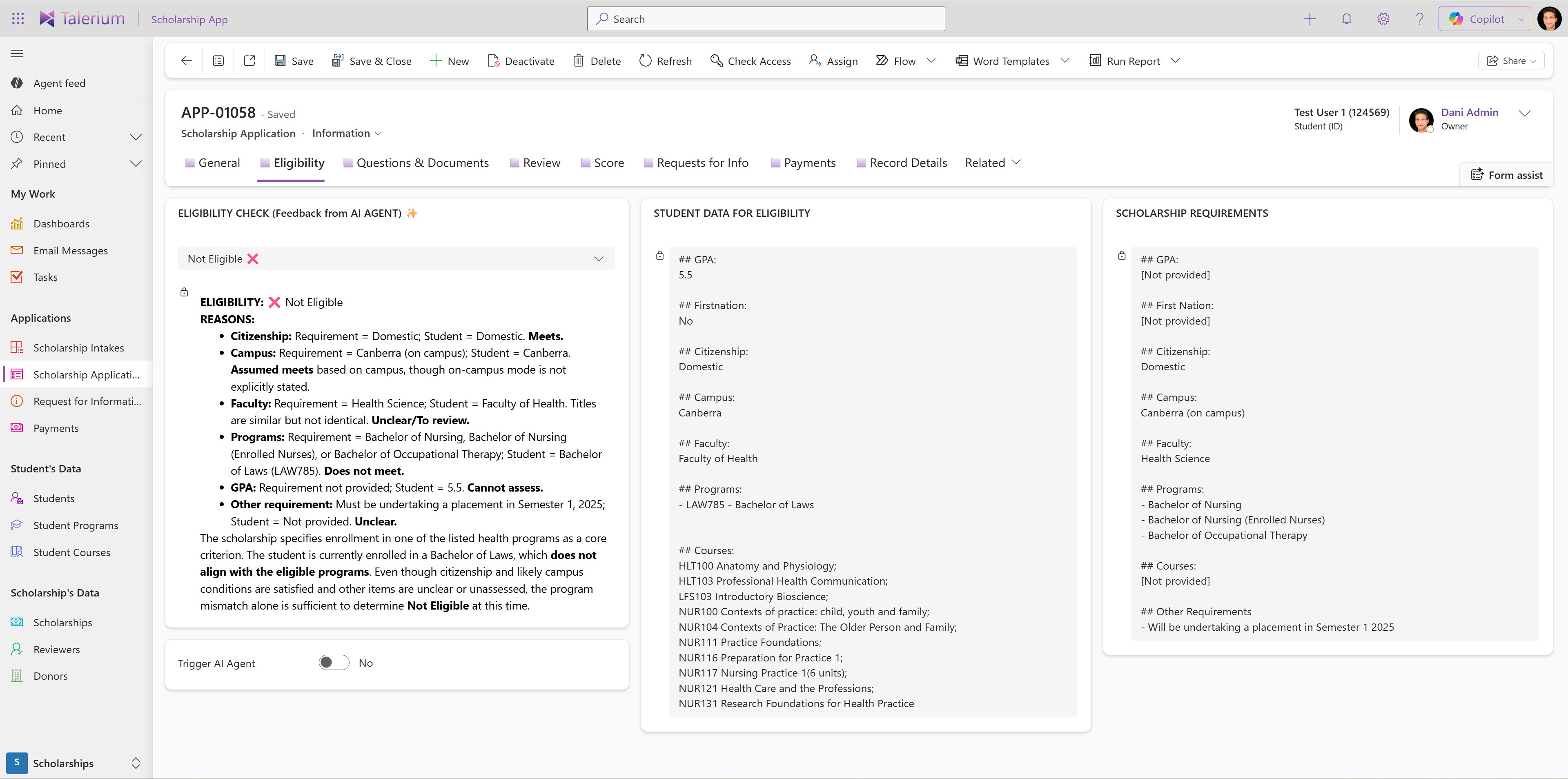 Application reviewer workflow